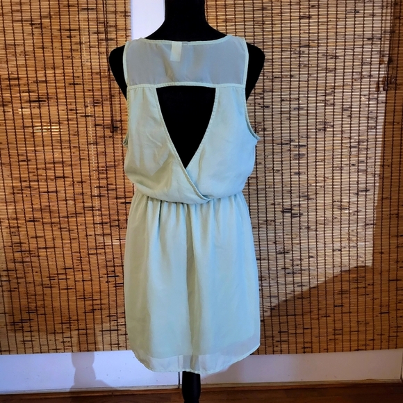 4/$20 - H&M Open Crossback Mint Midi Sleeveless Dress - Picture 2 of 3